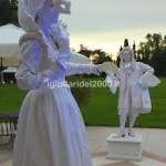 coppia Statue Viventi Barocco Veneziano per accoglienza ospiti
