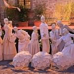 Equipe Statue Viventi Liberty per accoglienza matrimoni